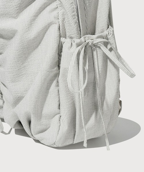 COVERNAT（カバーナット）の「WOMEN CLOVER HEART NEW SHIRRING BACKPACK（バックパック/リュック・レディース・ブラック系その他/ストライプ・FREE）」の12枚目の写真