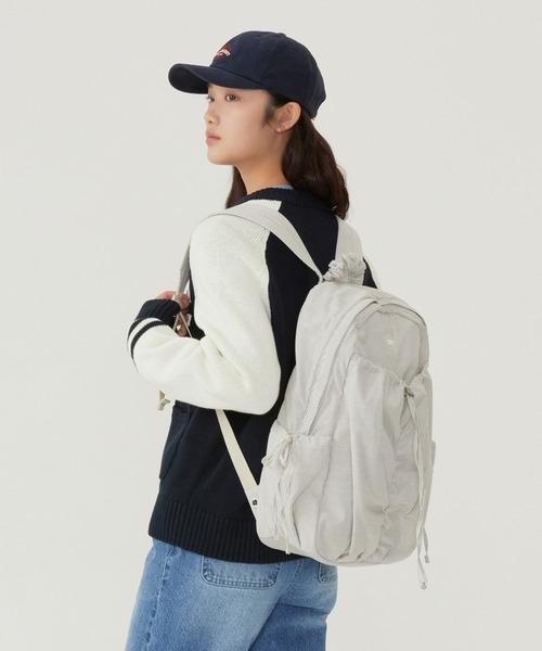 COVERNAT（カバーナット）の「WOMEN CLOVER HEART NEW SHIRRING BACKPACK（バックパック/リュック・レディース・ブラック系その他/ストライプ・FREE）」の6枚目の写真