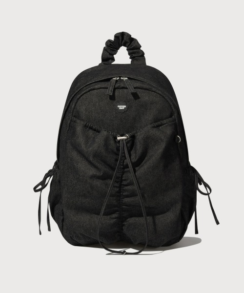 COVERNAT（カバーナット）の「WOMEN CLOVER HEART NEW SHIRRING BACKPACK（バックパック/リュック・レディース・ブラック系その他/ストライプ・FREE）」の4枚目の写真
