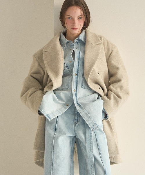 MIELI INVARIANT(ミエリインヴァリアント)の「ICE Bleach Denim Shirt Jacket(シャツ/ブラウス・レディース・ライトブルー・FREE)」の17枚目の写真