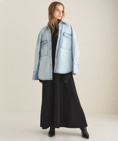MIELI INVARIANT(ミエリインヴァリアント)の「ICE Bleach Denim Shirt Jacket(シャツ/ブラウス・レディース・ライトブルー・FREE)」の21枚目の写真