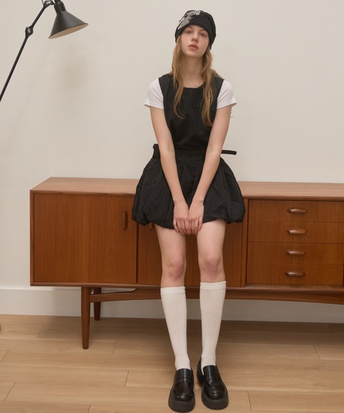 Birthday room(バースデイルーム)の「バルーンミニワンピ/Balloon mini dress(ワンピース・レディース・ブラック/ホワイト・FREE)」の21枚目の写真