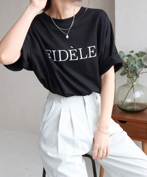 《Social GIRL》オーバーサイズ半袖ロゴTシャツ
