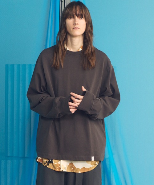 UNISEX》【EX】Prime-Over Cotton Jersey Long Sleeve T-shirt