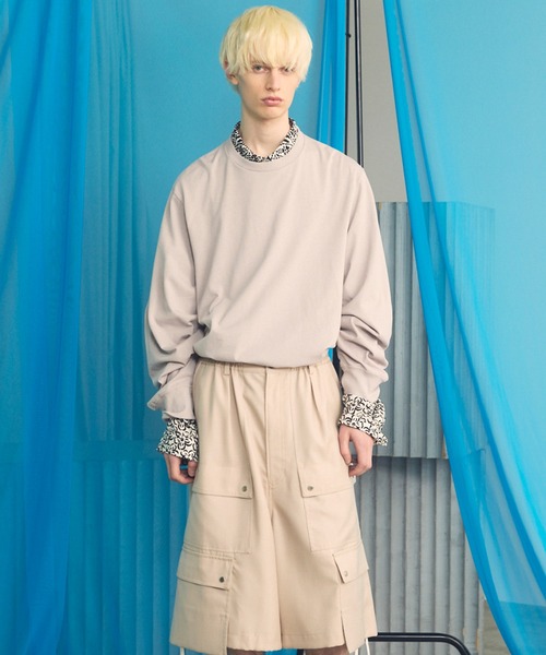 T/Wプライムオーバーロングスリーブシャツ メゾンスペシャル UNISEX》【EX】Prime-Over Cotton Jersey Long Sleeve T-shirt