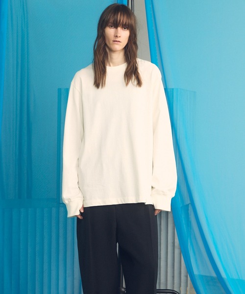 MAISON SPECIAL(メゾンスペシャル)の「《UNISEX》【EX】Prime-Over Cotton Jersey Long Sleeve T-shirt/プライムオーバー天竺ロングスリーブカットソー【MAISON SPECIAL/メゾンスペシャル】(Tシャツ/カットソー・メンズ・チャコールグレー/オフホワイト/グレイッシュベージュ/ブラック・0/2/1)」の22枚目の写真