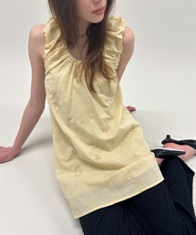 FUULLY STUDIO（フーリィーステューディオ）の「刺しゅうノースリミニワンピース（ワンピース）」