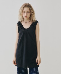 FUULLY STUDIO（フーリィーステューディオ）の「刺しゅうノースリミニワンピース（ワンピース）」