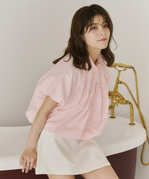 Olu.(オルドット)の「パフスリーブバルーンブラウス(シャツ/ブラウス・レディース・ピンク/ブラック/ホワイト・FREE)」の13枚目の写真
