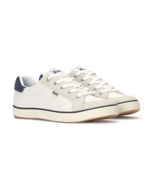 Keds(ケッズ)の「Keds ケッズ センター スリー レザー/スエード オフホワイト(スニーカー・レディース・オフホワイト・23.0cm/24.0cm/24.5cm/25.0cm/22.5cm/23.5cm)」の1枚目の写真