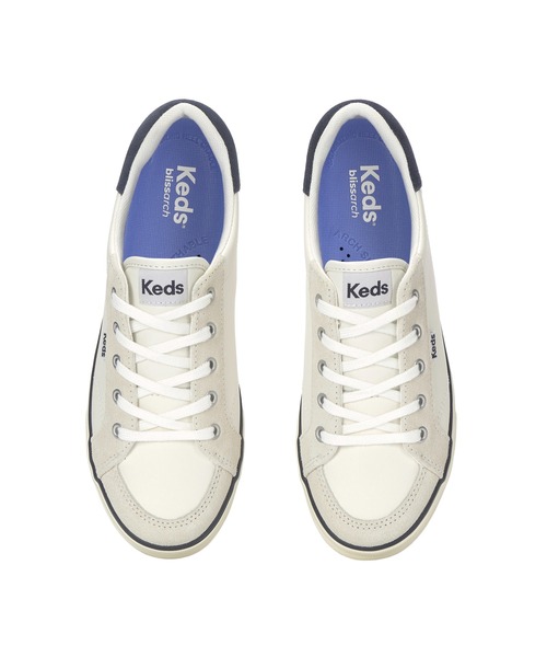 Keds(ケッズ)の「Keds ケッズ センター スリー レザー/スエード オフホワイト(スニーカー・レディース・オフホワイト・23.0cm/24.0cm/24.5cm/25.0cm/22.5cm/23.5cm)」の3枚目の写真