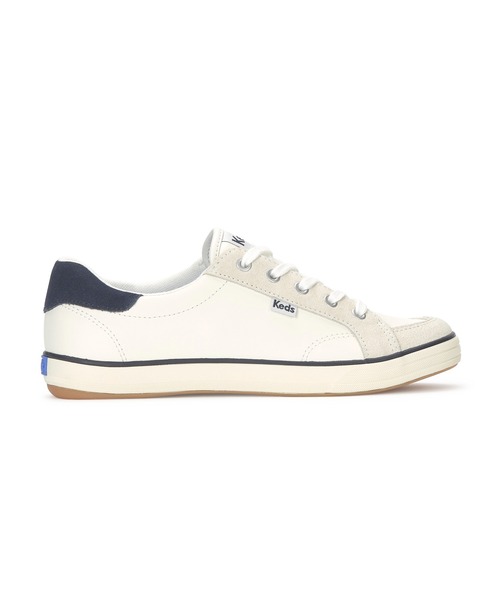 Keds(ケッズ)の「Keds ケッズ センター スリー レザー/スエード オフホワイト(スニーカー・レディース・オフホワイト・23.0cm/24.0cm/24.5cm/25.0cm/22.5cm/23.5cm)」の2枚目の写真