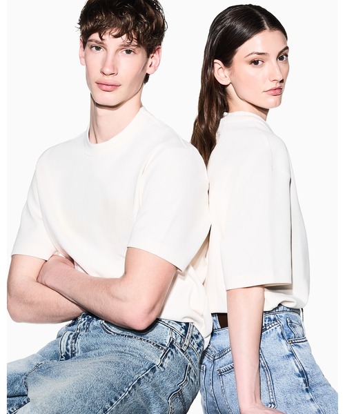 ARMANI EXCHANGE(アルマーニエクスチェンジ)の「【A|X アルマーニ エクスチェンジ】WE AXロゴ 半袖スウェットシャツ(スウェット・メンズ・ホワイト/ダークネイビー・X-SMALL/XX-LARGE/X-LARGE/LARGE/MEDIUM/SMALL)」の2枚目の写真