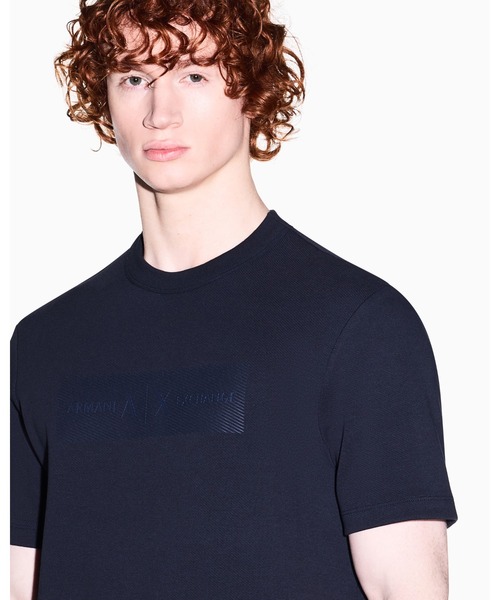ARMANI EXCHANGE(アルマーニエクスチェンジ)の「【A|X アルマーニ エクスチェンジ】WE AXロゴ 半袖スウェットシャツ(スウェット・メンズ・ホワイト/ダークネイビー・X-SMALL/XX-LARGE/X-LARGE/LARGE/MEDIUM/SMALL)」の4枚目の写真