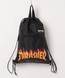 KNAP SACK//THRASHER スラッシャー カーブポケット ナップサック ジムサック 巾着 ブランドロゴ ストリートバッグ