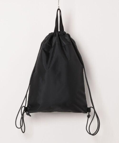 THRASHER(スラッシャー)の「KNAP SACK//THRASHER スラッシャー カーブポケット ナップサック ジムサック 巾着 ブランドロゴ ストリートバッグ(バックパック/リュック・メンズ・ブラック×ホワイト/ブラック×イエロー・FREE)」の3枚目の写真