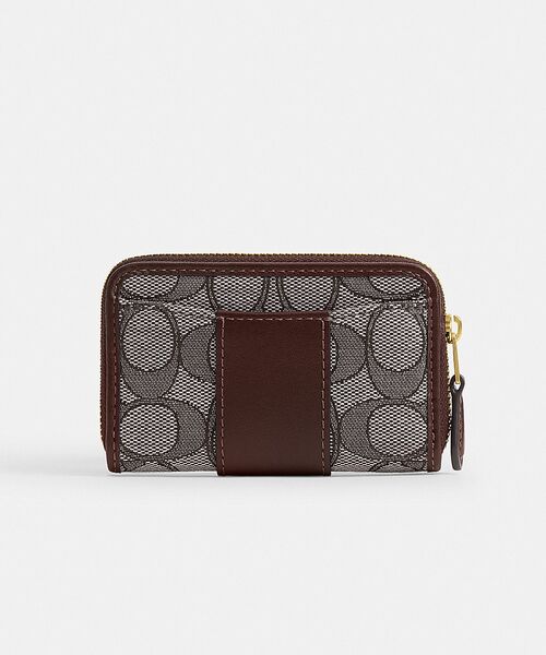 COACH（コーチ）の「エッセンシャル スモール ジップ アラウンド カード ケース・シグネチャー ジャカード（カードケース・レディース・ブラウン系その他・ONE）」の2枚目の写真
