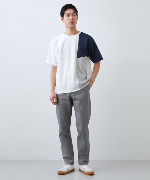 THE SHOP TK (ザ ショップ ティーケー )の「【一枚で着映える】パターンブロッキング 半袖Tシャツ 洗濯機OK(Tシャツ/カットソー・メンズ・ベージュ系その他7/ホワイト系7/ブラック系4・04/02/03)」の8枚目の写真