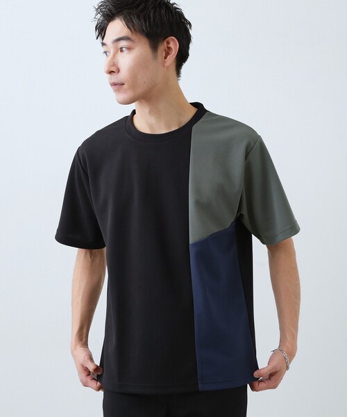 THE SHOP TK (ザ ショップ ティーケー )の「【一枚で着映える】パターンブロッキング 半袖Tシャツ 洗濯機OK(Tシャツ/カットソー・メンズ・ベージュ系その他7/ホワイト系7/ブラック系4・04/02/03)」の10枚目の写真