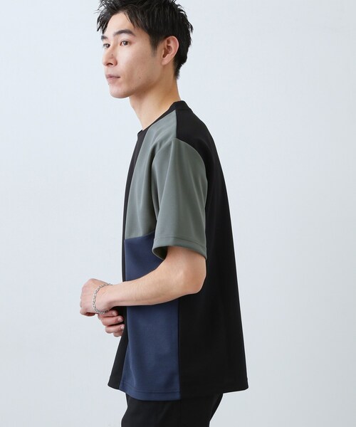THE SHOP TK (ザ ショップ ティーケー )の「【一枚で着映える】パターンブロッキング 半袖Tシャツ 洗濯機OK(Tシャツ/カットソー・メンズ・ベージュ系その他7/ホワイト系7/ブラック系4・04/02/03)」の11枚目の写真
