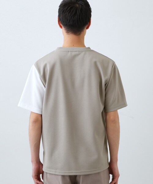 THE SHOP TK (ザ ショップ ティーケー )の「【一枚で着映える】パターンブロッキング 半袖Tシャツ 洗濯機OK(Tシャツ/カットソー・メンズ・ベージュ系その他7/ホワイト系7/ブラック系4・04/02/03)」の20枚目の写真