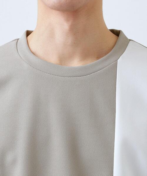 THE SHOP TK (ザ ショップ ティーケー )の「【一枚で着映える】パターンブロッキング 半袖Tシャツ 洗濯機OK(Tシャツ/カットソー・メンズ・ベージュ系その他7/ホワイト系7/ブラック系4・04/02/03)」の21枚目の写真