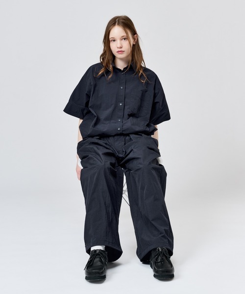 NYLON BICOLOR 2TUCK DRAWSTRING PANTS / ナイロンバイカラー