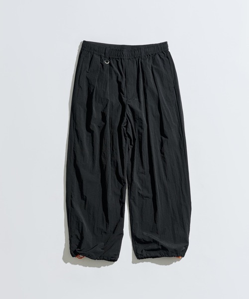 NYLON BICOLOR 2TUCK DRAWSTRING PANTS / ナイロンバイカラー