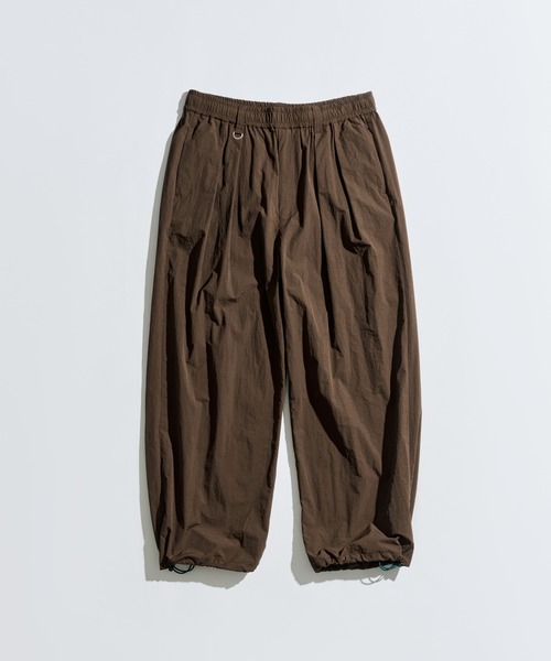 NYLON BICOLOR 2TUCK DRAWSTRING PANTS / ナイロンバイカラー