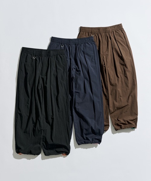 WETTEMPT（ウィテンプト）の「NYLON BICOLOR 2TUCK DRAWSTRING PANTS / ナイロンバイカラーツータックドローコードパンツ（その他パンツ・メンズ・ブラウン/ネイビー/ブラック・SMALL/MEDIUM/LARGE）」の22枚目の写真