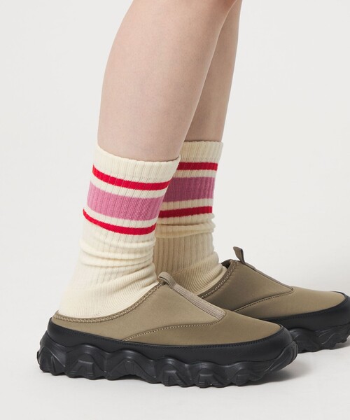 CITEN（シテン）の「＜CITEN＞ラインソックス（ソックス/靴下・レディース・ライトブルー/ピンク・FREE）」の2枚目の写真