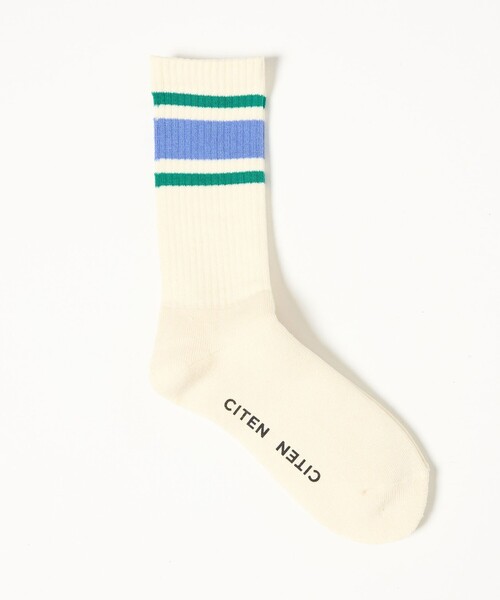 CITEN（シテン）の「＜CITEN＞ラインソックス（ソックス/靴下・レディース・ライトブルー/ピンク・FREE）」の3枚目の写真