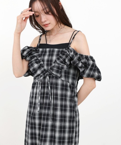 Bab(バブ)の「2WAYバルーンチェックワンピース(ワンピース・レディース・A/B・S/M)」の18枚目の写真