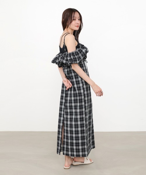 Bab(バブ)の「2WAYバルーンチェックワンピース(ワンピース・レディース・A/B・S/M)」の17枚目の写真