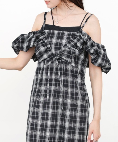 Bab(バブ)の「2WAYバルーンチェックワンピース(ワンピース・レディース・A/B・S/M)」の16枚目の写真
