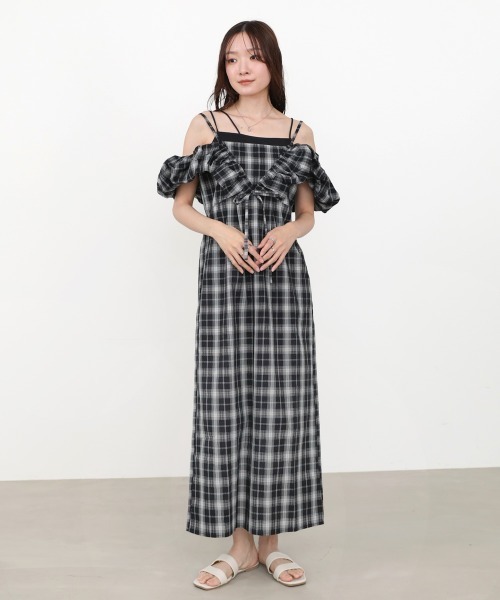 Bab(バブ)の「2WAYバルーンチェックワンピース(ワンピース・レディース・A/B・S/M)」の15枚目の写真
