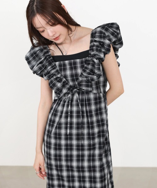 Bab(バブ)の「2WAYバルーンチェックワンピース(ワンピース・レディース・A/B・S/M)」の13枚目の写真
