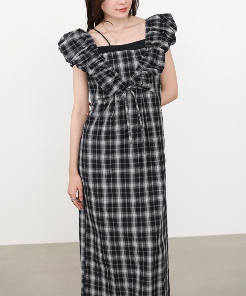 Bab(バブ)の「2WAYバルーンチェックワンピース(ワンピース・レディース・A/B・S/M)」の11枚目の写真