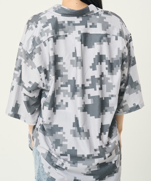 CORISCO（コリスコ）の「カットサッカー カモフラ柄半袖シャツ(M1)（シャツ/ブラウス・メンズ・グリーン系カモフラージュ/グレー系カモフラージュ・LARGE/MEDIUM/X-LARGE）」の7枚目の写真