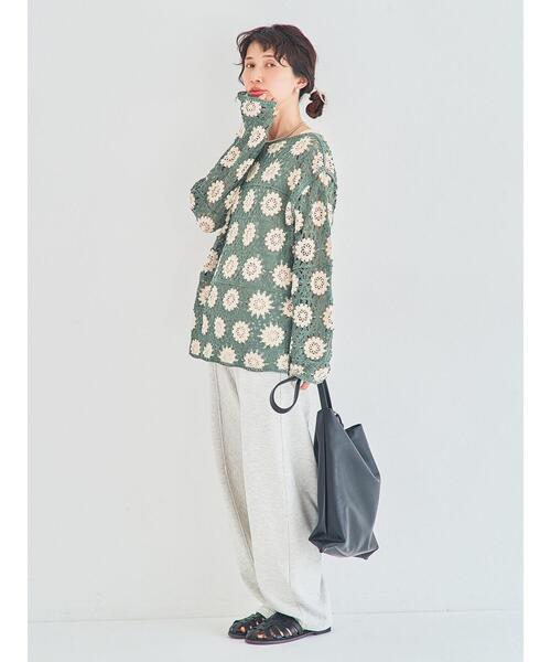 Samansa Mos2（サマンサ モスモス）の「カーブシルエットスウェットパンツ（その他パンツ・レディース・グレー/ブラック/オートミール・ﾌﾘｰ(M)/ﾌﾘｰ(L)）」の3枚目の写真