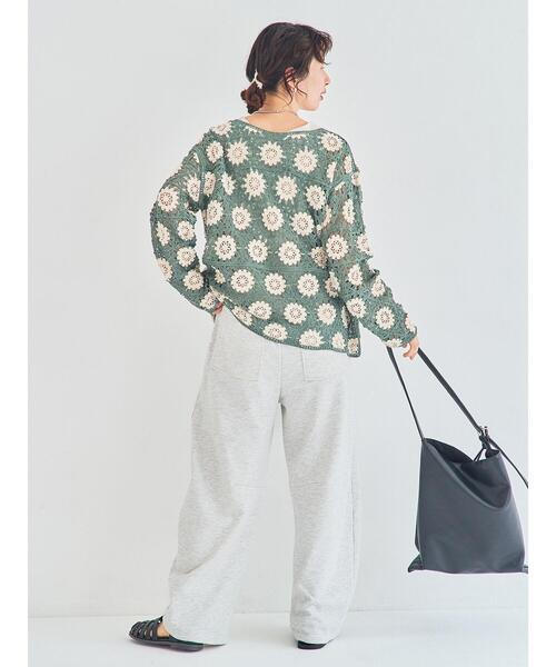 Samansa Mos2（サマンサ モスモス）の「カーブシルエットスウェットパンツ（その他パンツ・レディース・グレー/ブラック/オートミール・ﾌﾘｰ(M)/ﾌﾘｰ(L)）」の18枚目の写真