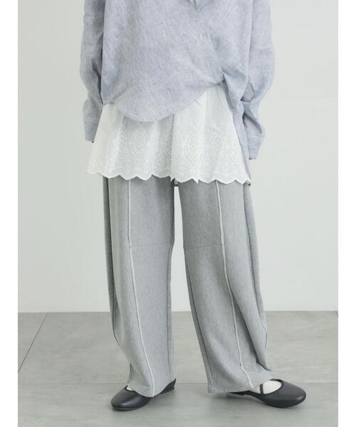 Samansa Mos2（サマンサ モスモス）の「カーブシルエットスウェットパンツ（その他パンツ・レディース・グレー/ブラック/オートミール・ﾌﾘｰ(M)/ﾌﾘｰ(L)）」の21枚目の写真