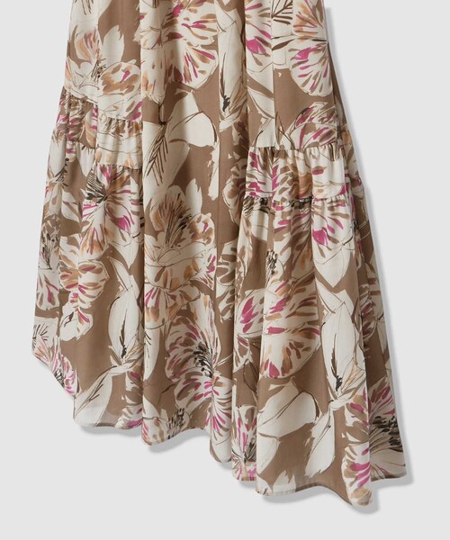 ANAYI（アナイ）の「ペイントフラワープリントティアード スカート（スカート・レディース・ブラウン/ピンク・38/36/34）」の12枚目の写真