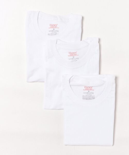 HANES(ヘインズ)の「Hanes(ヘインズ)ベーシックインナーウェア無地半袖Tシャツ3枚組/パックTシャツ3P メンズ(Tシャツ/カットソー・メンズ・ブラック/グレー/ホワイト・M/L/LL)」の16枚目の写真