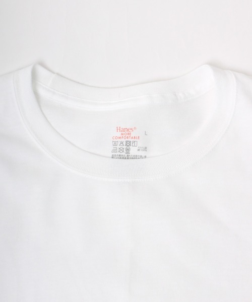 HANES(ヘインズ)の「Hanes(ヘインズ)ベーシックインナーウェア無地半袖Tシャツ3枚組/パックTシャツ3P メンズ(Tシャツ/カットソー・メンズ・ブラック/グレー/ホワイト・M/L/LL)」の19枚目の写真