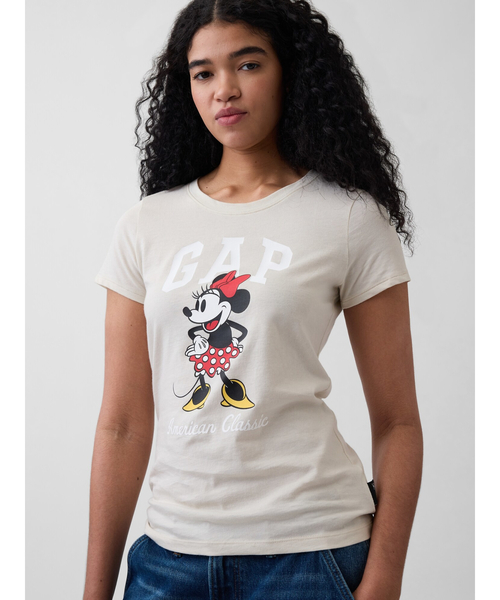 GAP(ギャップ)の「Gap × ディズニー GAPロゴTシャツ(Tシャツ/カットソー・レディース・ベージュ/ピンク/ホワイト・XS/S/M/L/XL/XXS)」の3枚目の写真