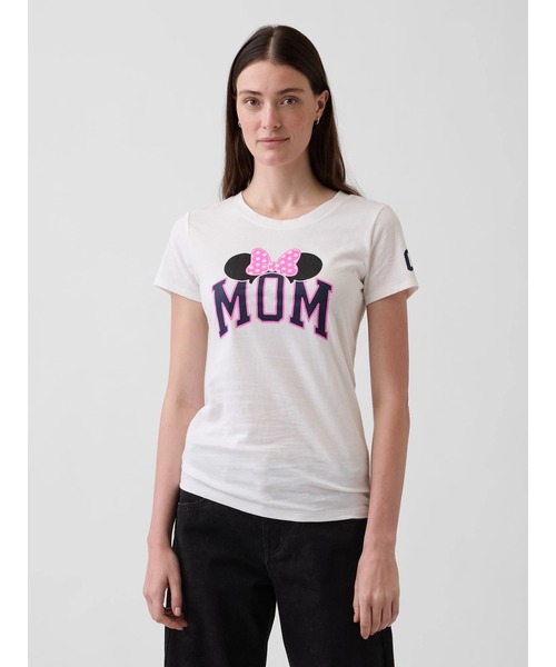GAP(ギャップ)の「Gap × ディズニー GAPロゴTシャツ(Tシャツ/カットソー・レディース・ベージュ/ピンク/ホワイト・XS/S/M/L/XL/XXS)」の2枚目の写真