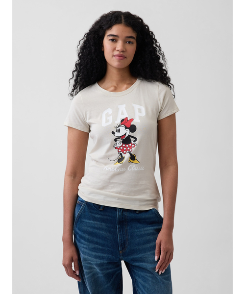 GAP(ギャップ)の「Gap × ディズニー GAPロゴTシャツ(Tシャツ/カットソー・レディース・ベージュ/ピンク/ホワイト・XS/S/M/L/XL/XXS)」の4枚目の写真