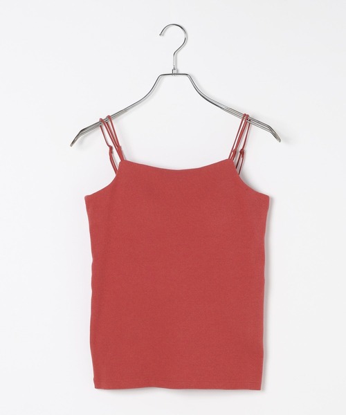 LEPSIM（レプシィム）の「カップ付きWキャミソール　647443（キャミソール・レディース・ブラック/アイボリー/カーキブラウン/レッド・LARGE/MEDIUM）」の4枚目の写真