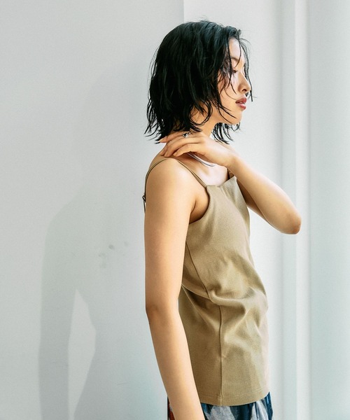 LEPSIM（レプシィム）の「カップ付きWキャミソール　647443（キャミソール・レディース・ブラック/アイボリー/カーキブラウン/レッド・LARGE/MEDIUM）」の12枚目の写真